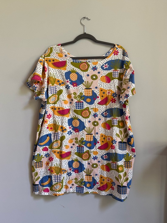 Altar Houseline Dresses & Skirts - Altar Houseline Totally Besties Plant Print Sammy T-Shirt Dress
